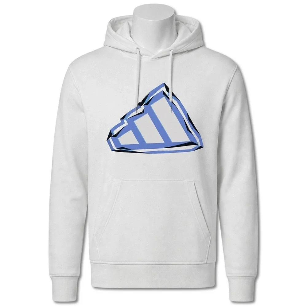 Adidas EVO Big Logo Hoodie - NWT Mens Medium Tall  White / Multi - #49686-L7